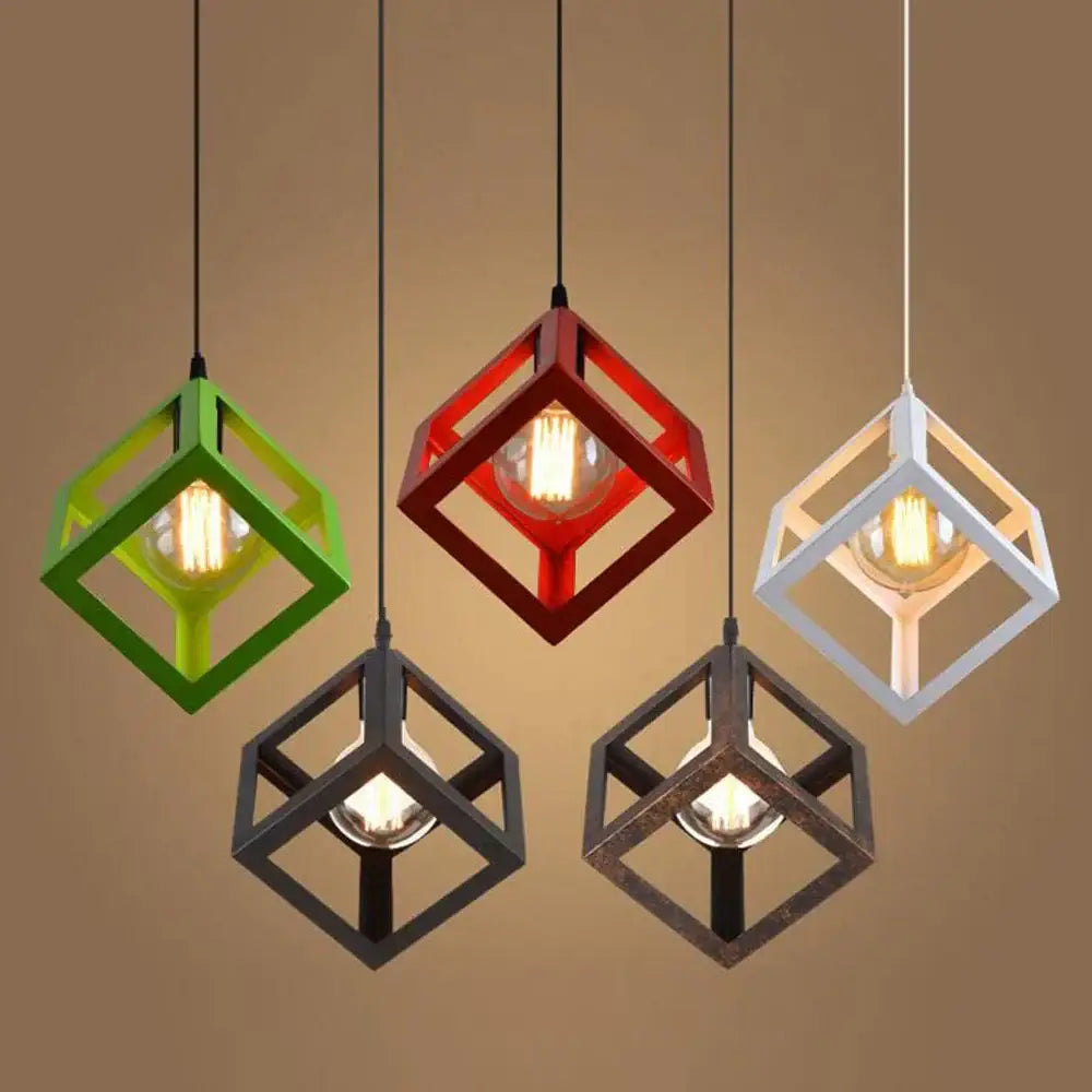 Multi-Color Iron Pendant Light