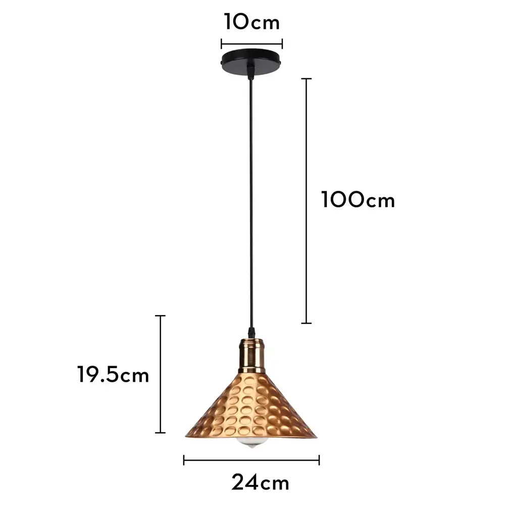 Hammered Copper Pendant Lamp
