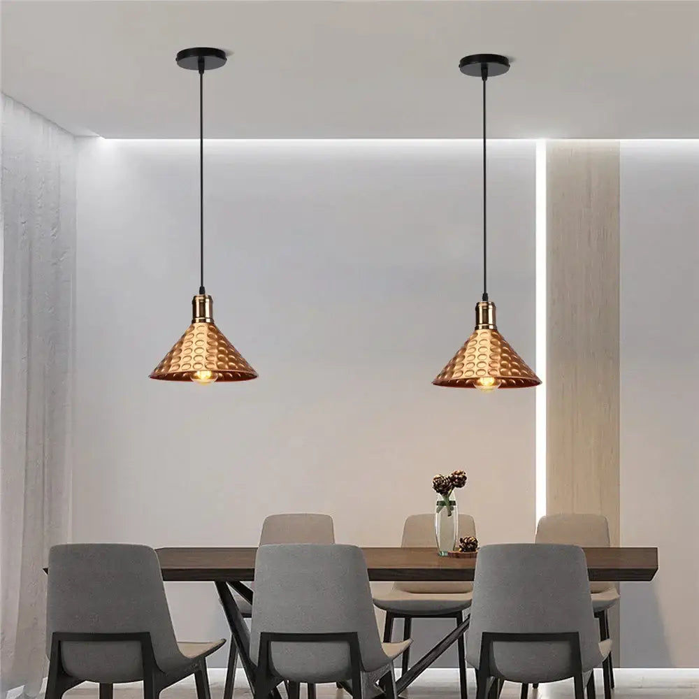 Hammered Copper Pendant Lamp