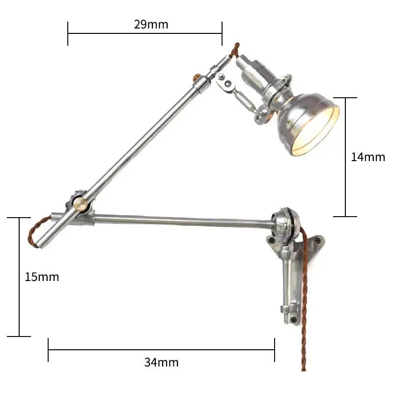 Silver Articulated Wall Sconce