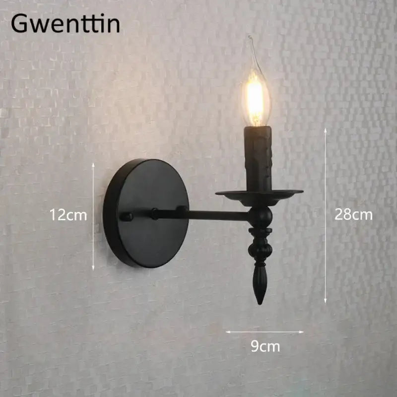 Black Iron Candle Sconce