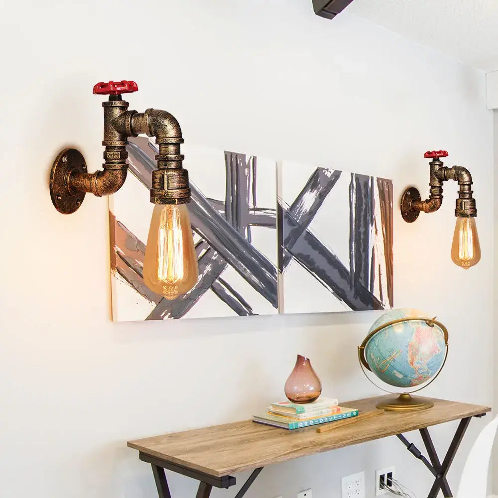 Rust Iron Wall Lamp