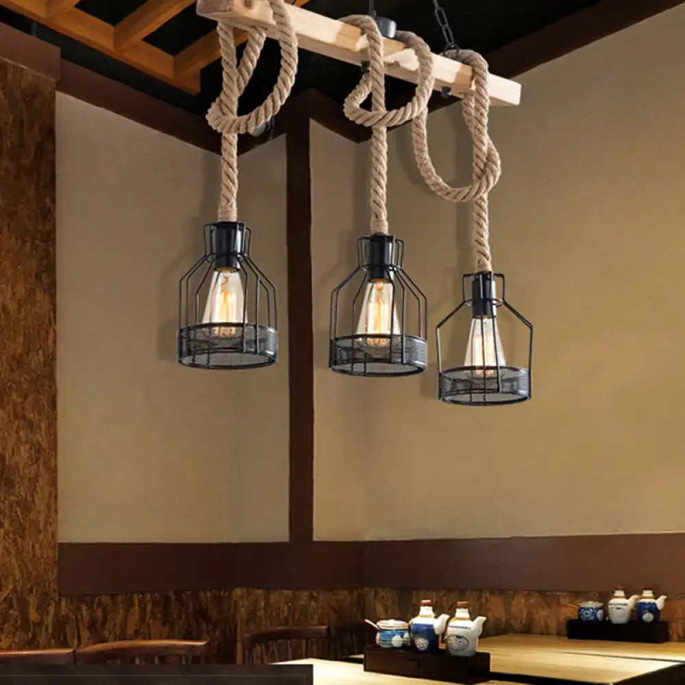 Hemp Rope Chandelier