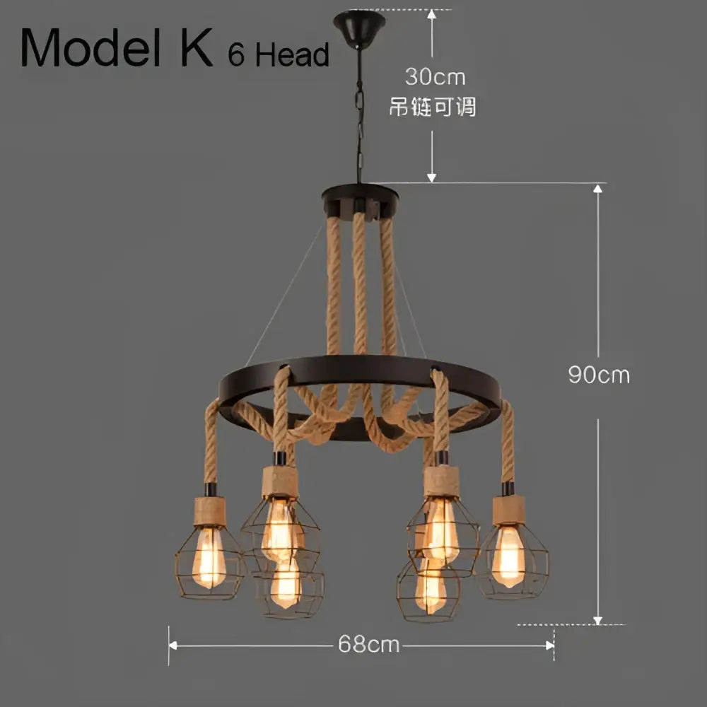 Rustic Rope Pendant Light