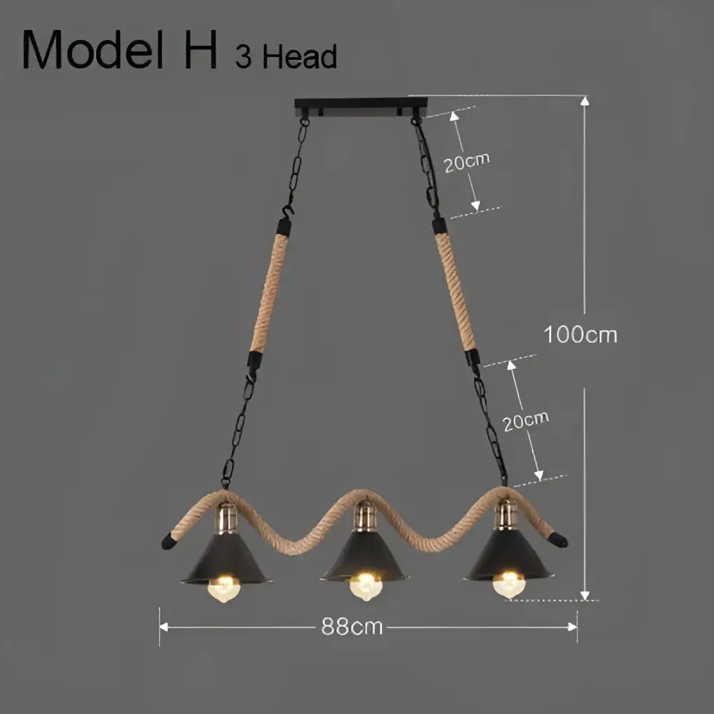 Rustic Rope Pendant Light