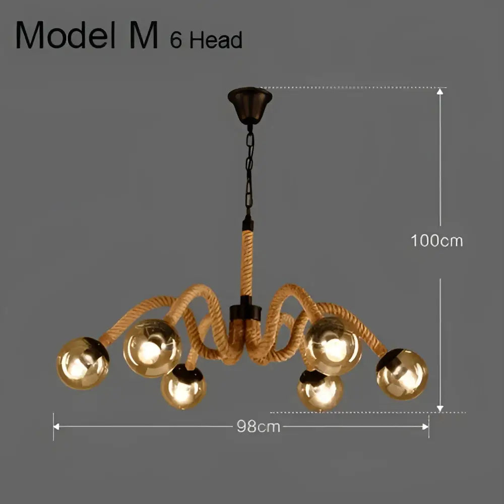 Rustic Rope Pendant Light