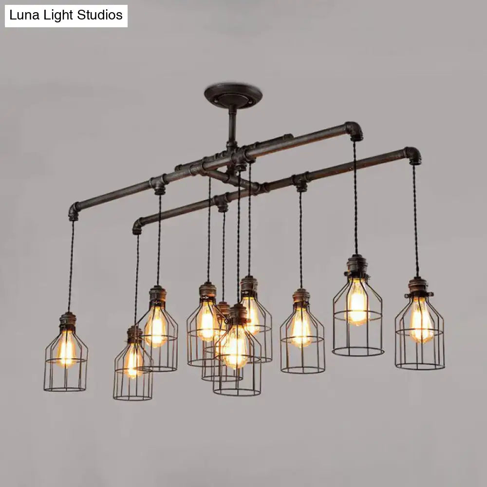 Silver Cage Chandelier