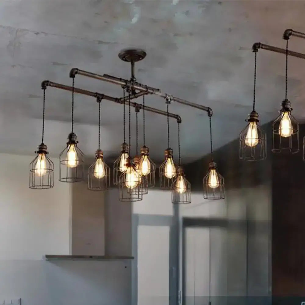 Silver Cage Chandelier