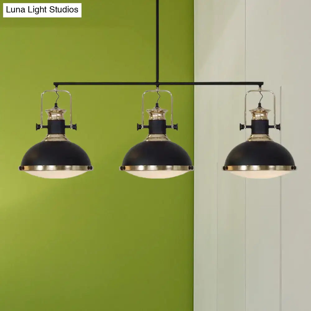 Black Dome Ceiling Light