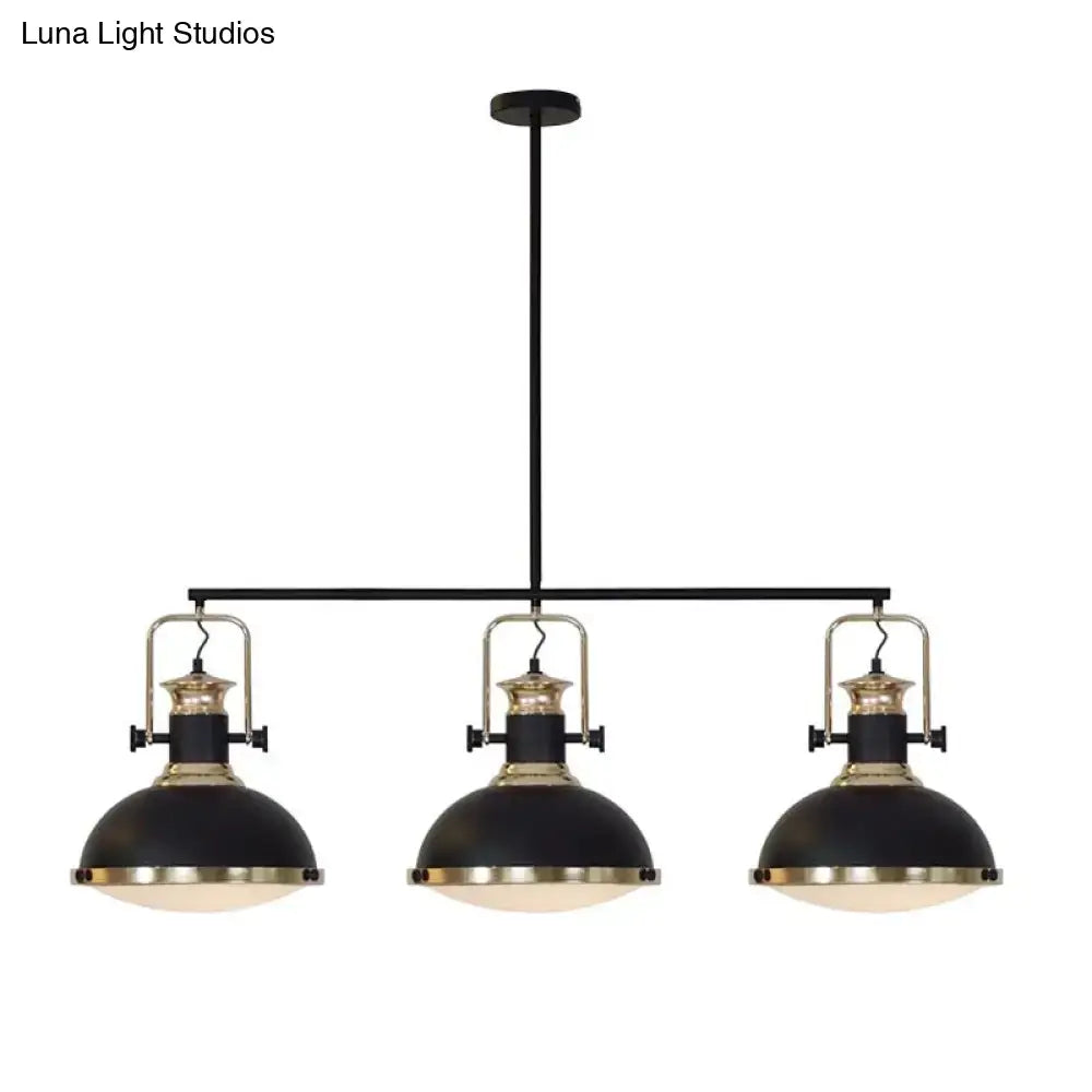 Black Dome Ceiling Light