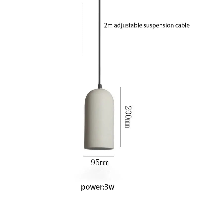 White Gray LED Chandelier