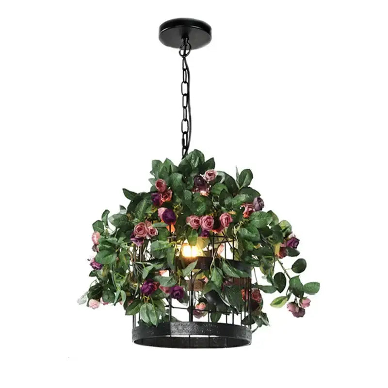 Floral Iron Chandelier