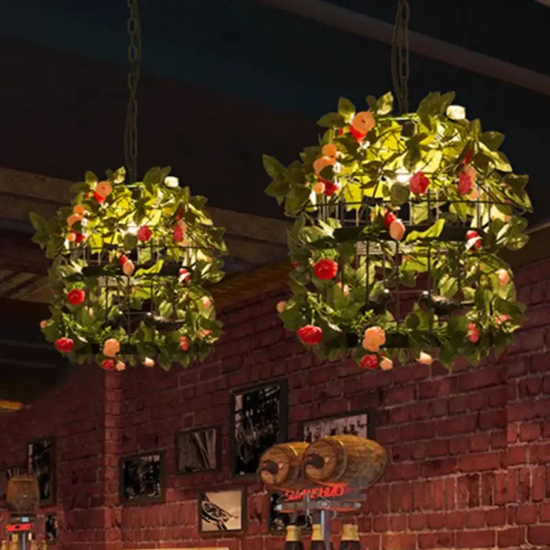 Floral Iron Chandelier
