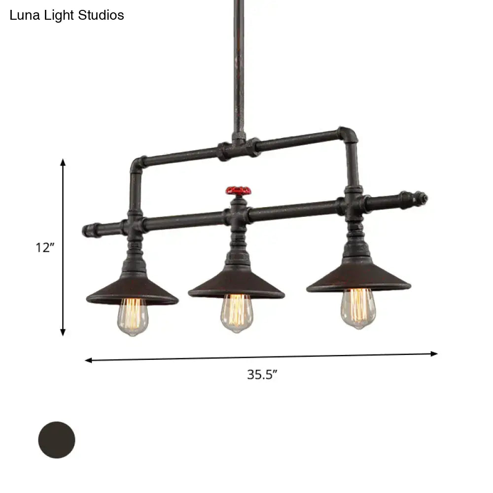 Rust Valve Pendant Light