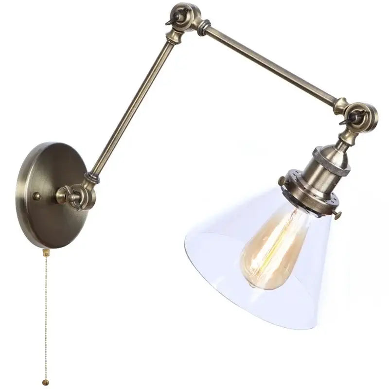 Antique Brass Swing Arm Sconce