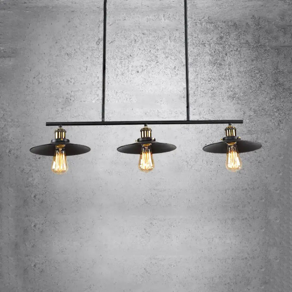 Black 3-Light Island Pendant