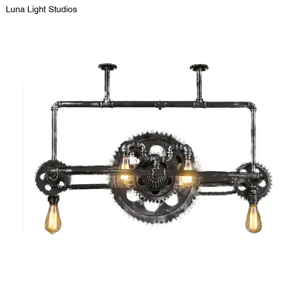 Black Gear Chandelier