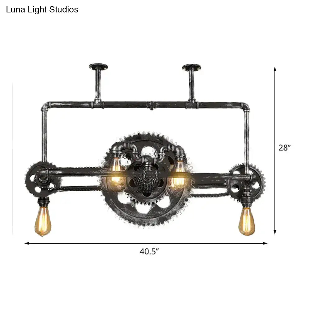 Black Gear Chandelier