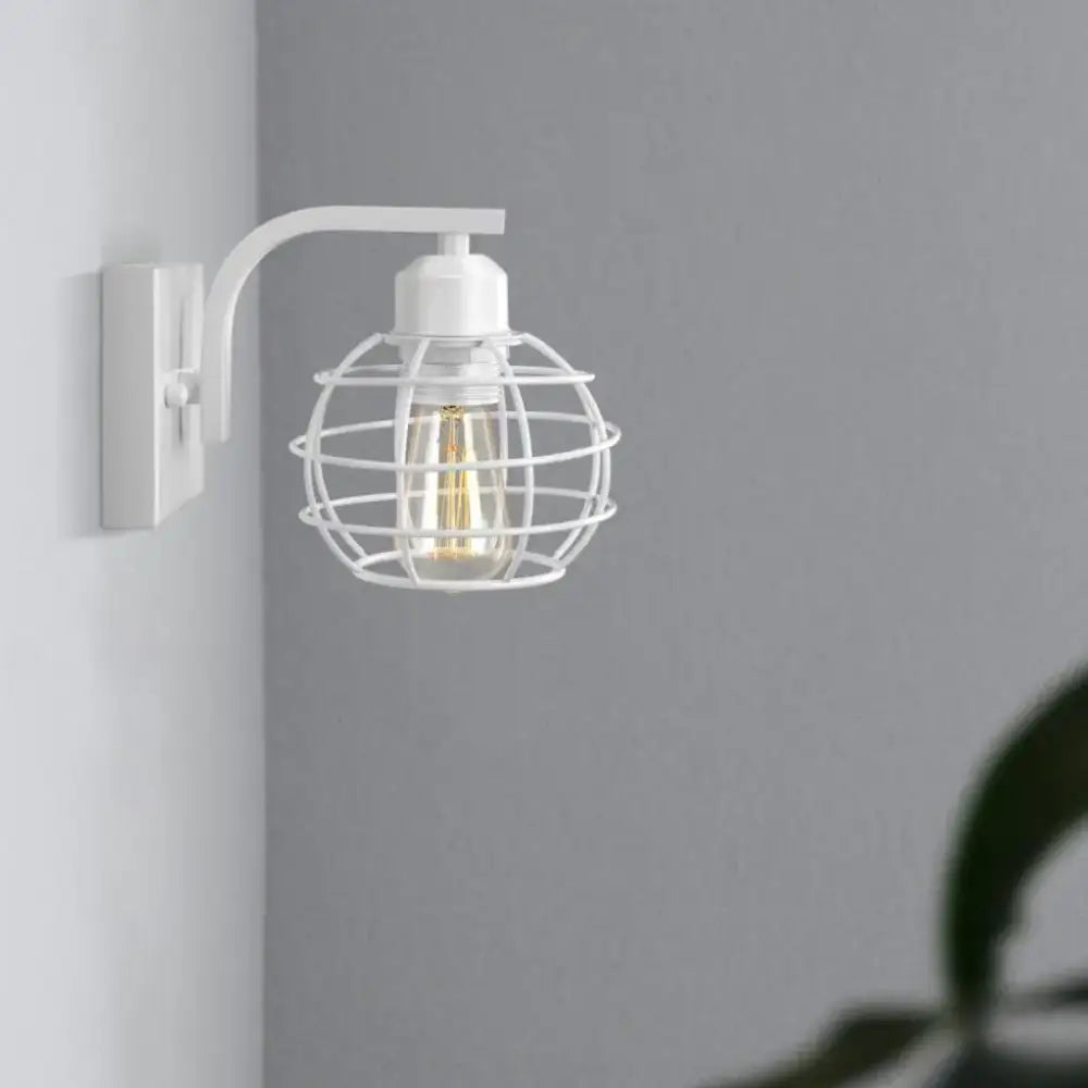 Black Iron Cage Sconce