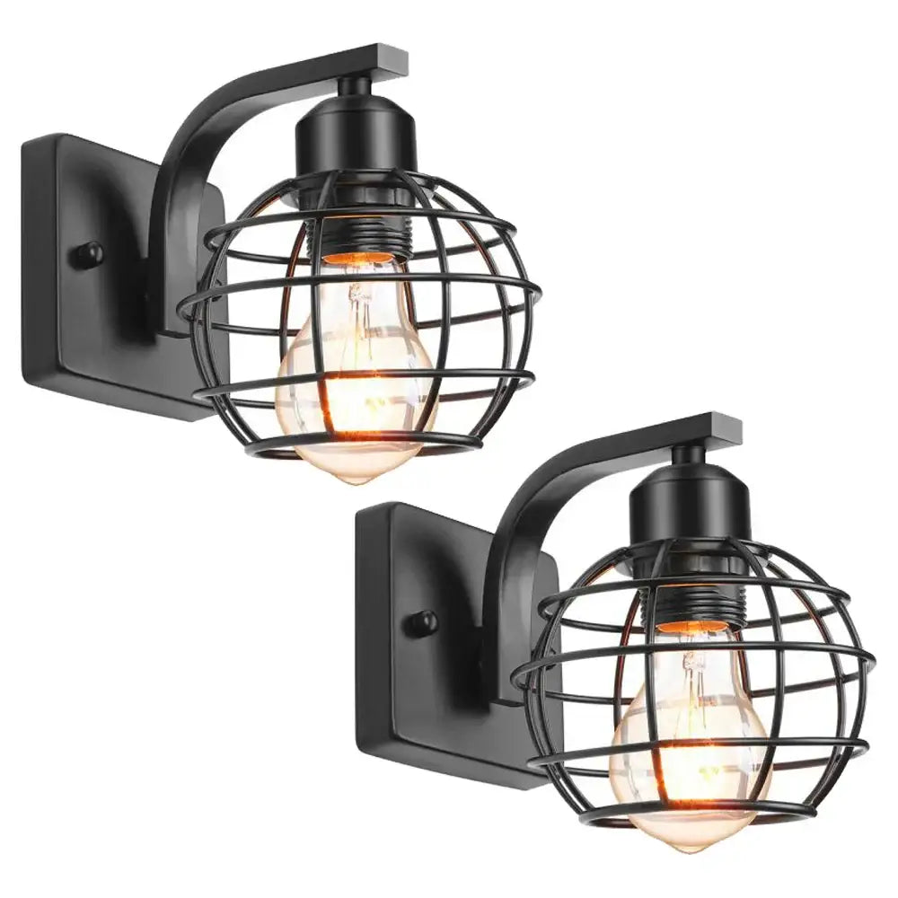 Black Iron Cage Sconce