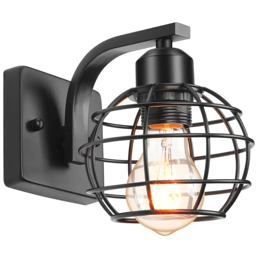 Black Iron Cage Sconce