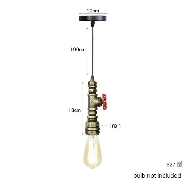 Brass Pipe Pendant Light