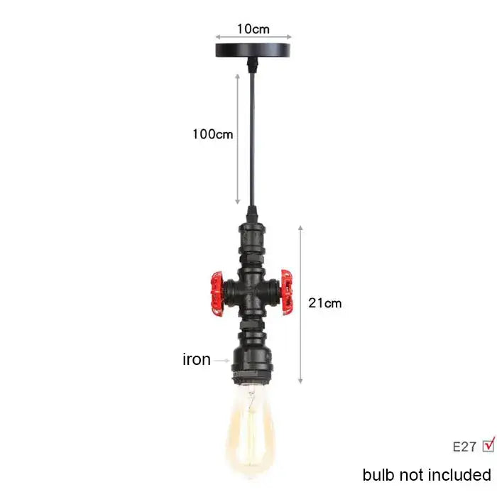Brass Pipe Pendant Light