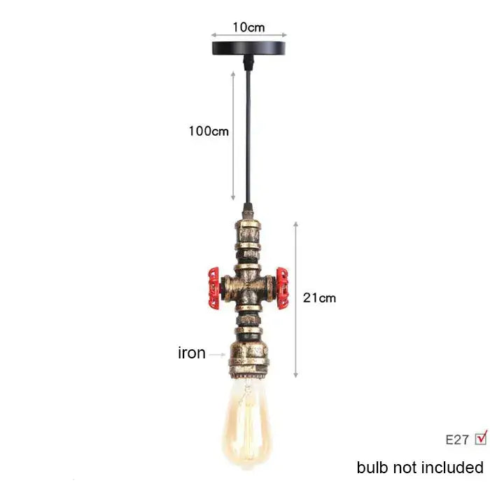 Brass Pipe Pendant Light