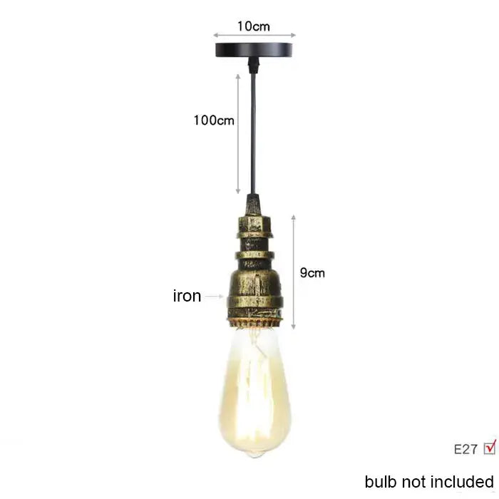 Brass Pipe Pendant Light