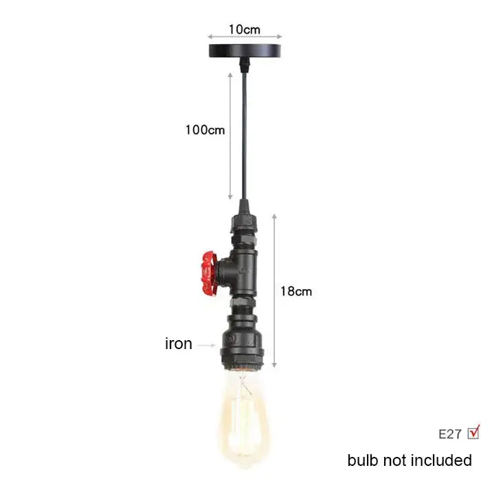 Brass Pipe Pendant Light