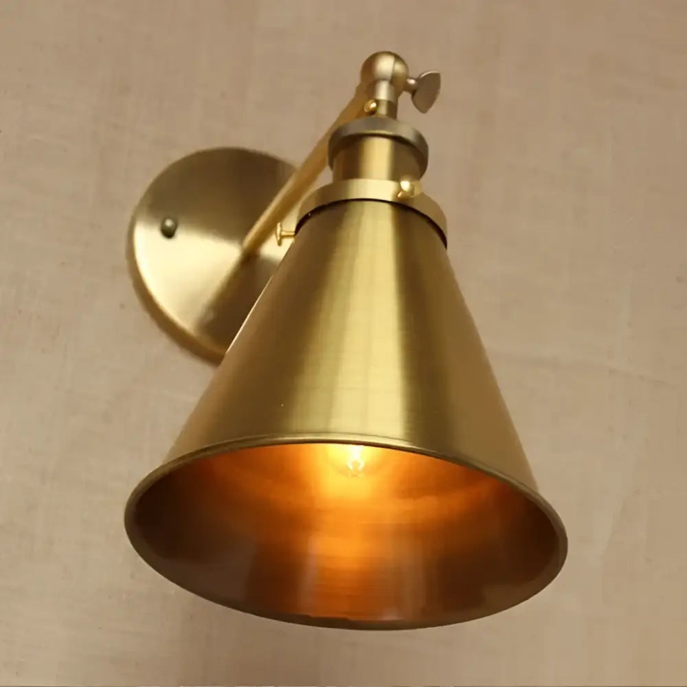 Vintage Brass Adjustable Wall Sconce for Bedrooms