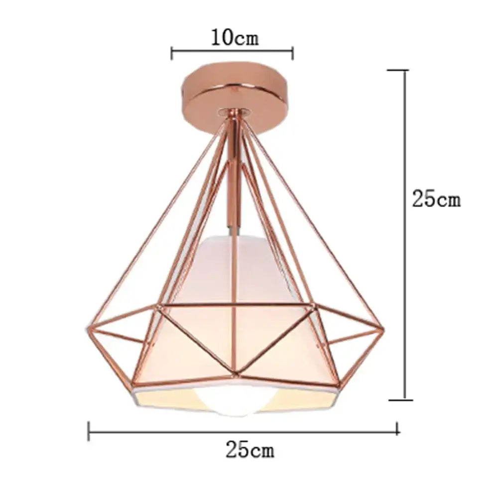 Geometric Diamond Ceiling Light
