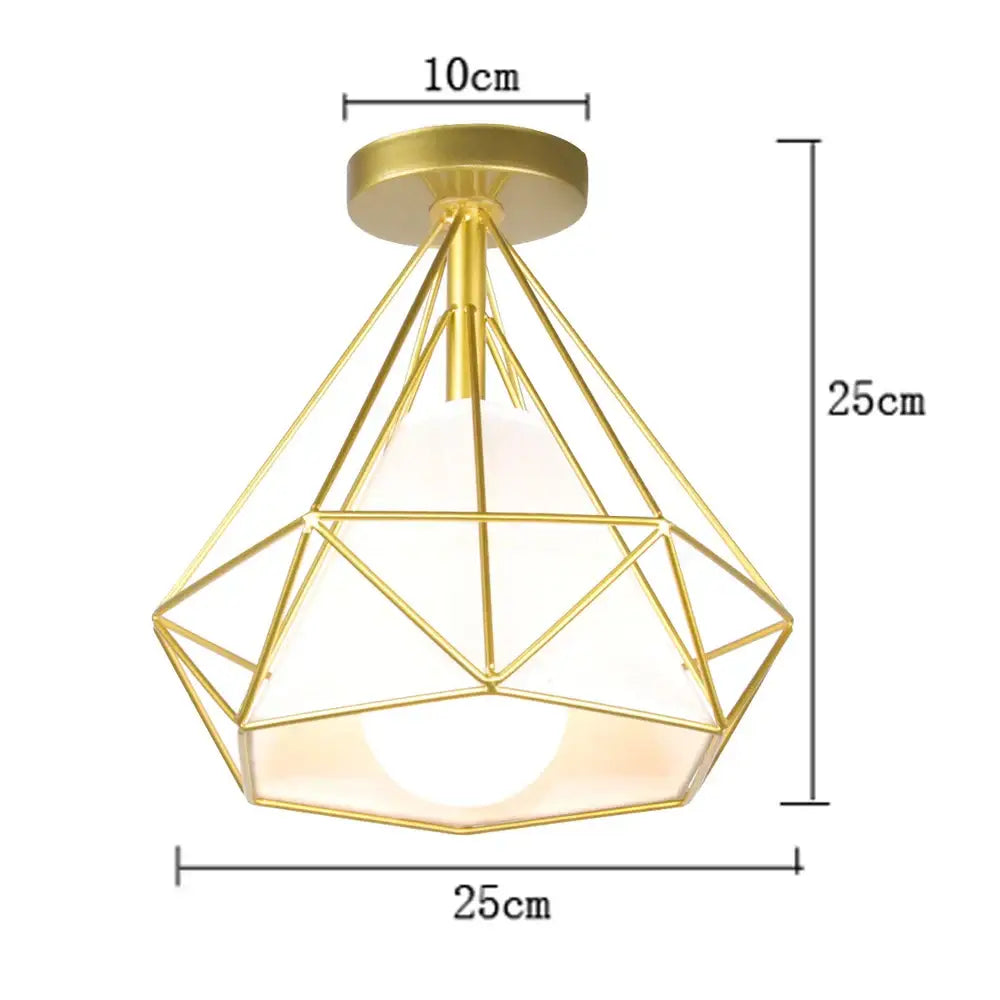 Geometric Diamond Ceiling Light