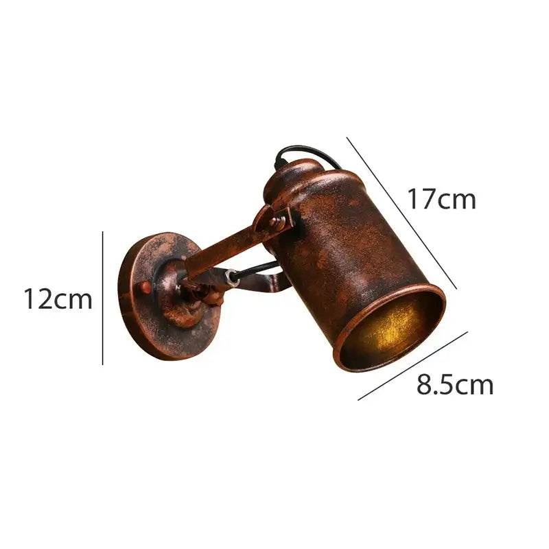 Copper Adjustable Wall Lamp for Reading Nooks