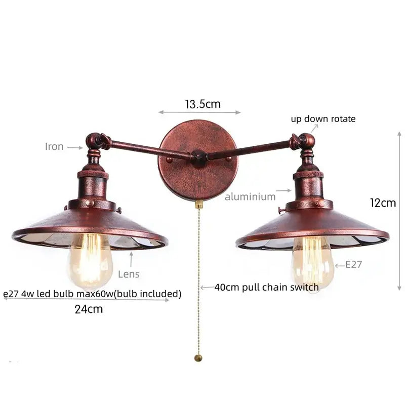 Copper Double Wall Light