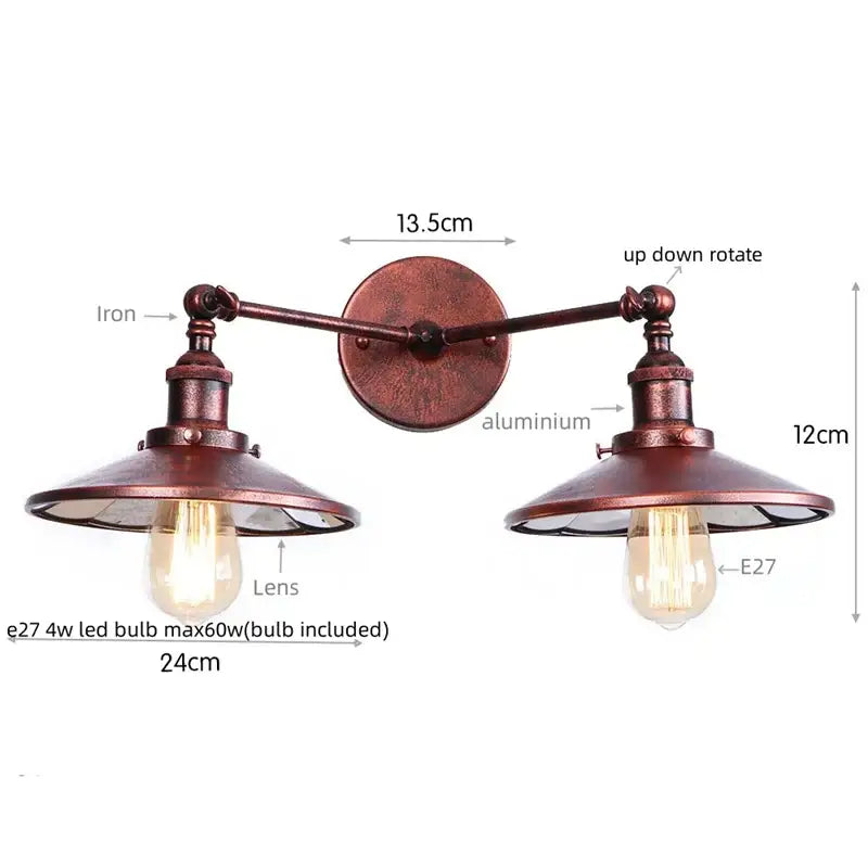 Copper Double Reading Sconce