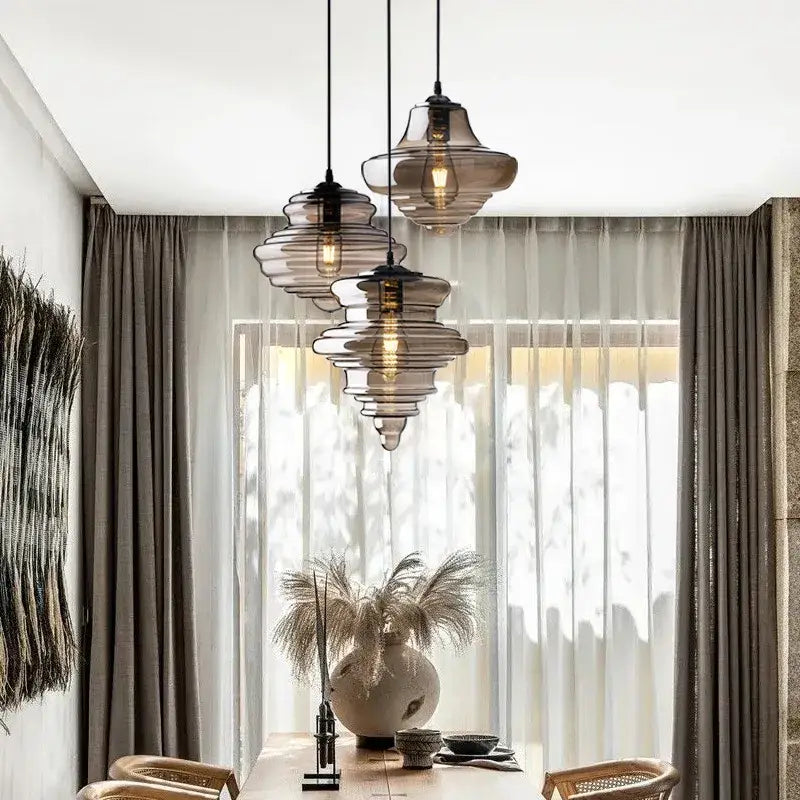 Glass Pendant Lamp Amber
