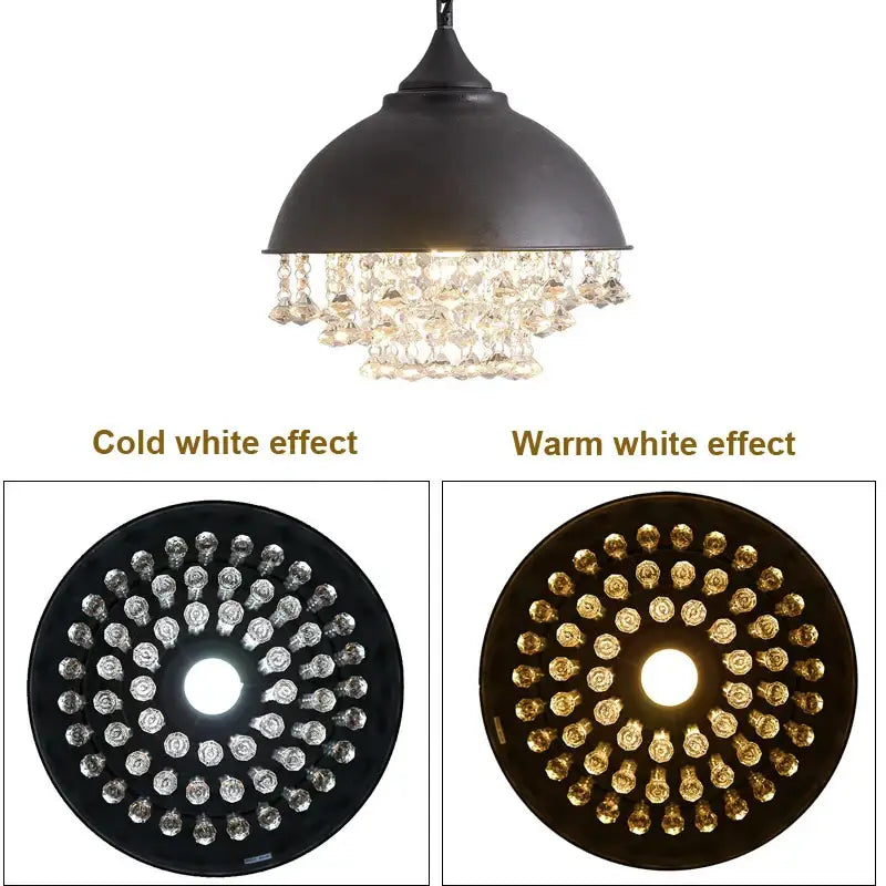 Iron Crystal Pendant Light