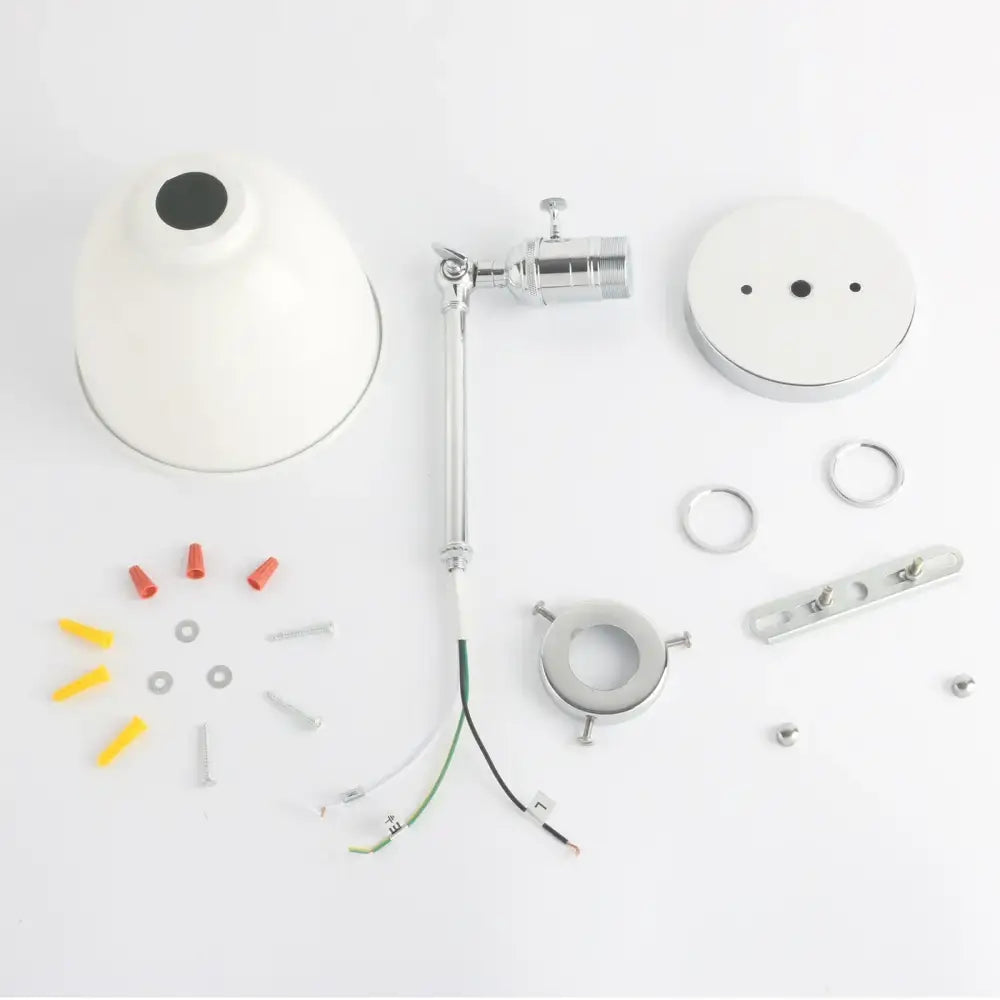 Chrome White Wall Sconce