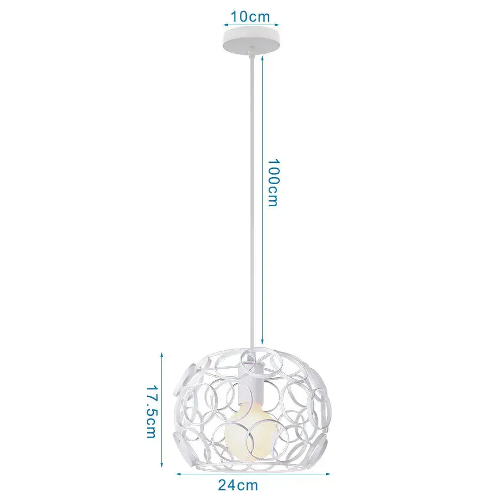 White Metal Cage Pendant