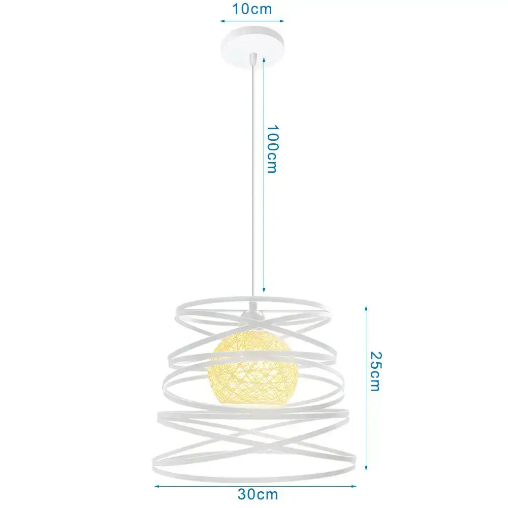 White Metal Cage Pendant