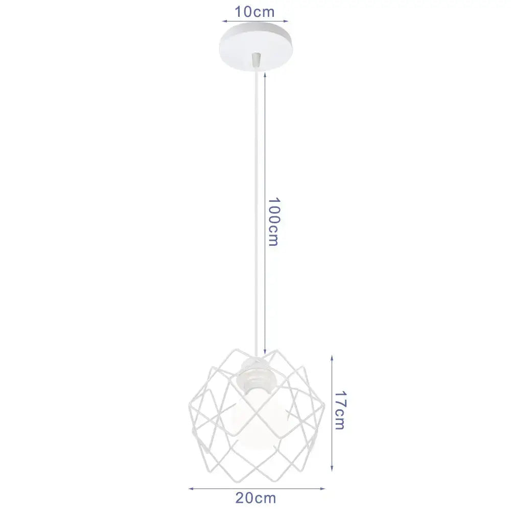 White Metal Cage Pendant