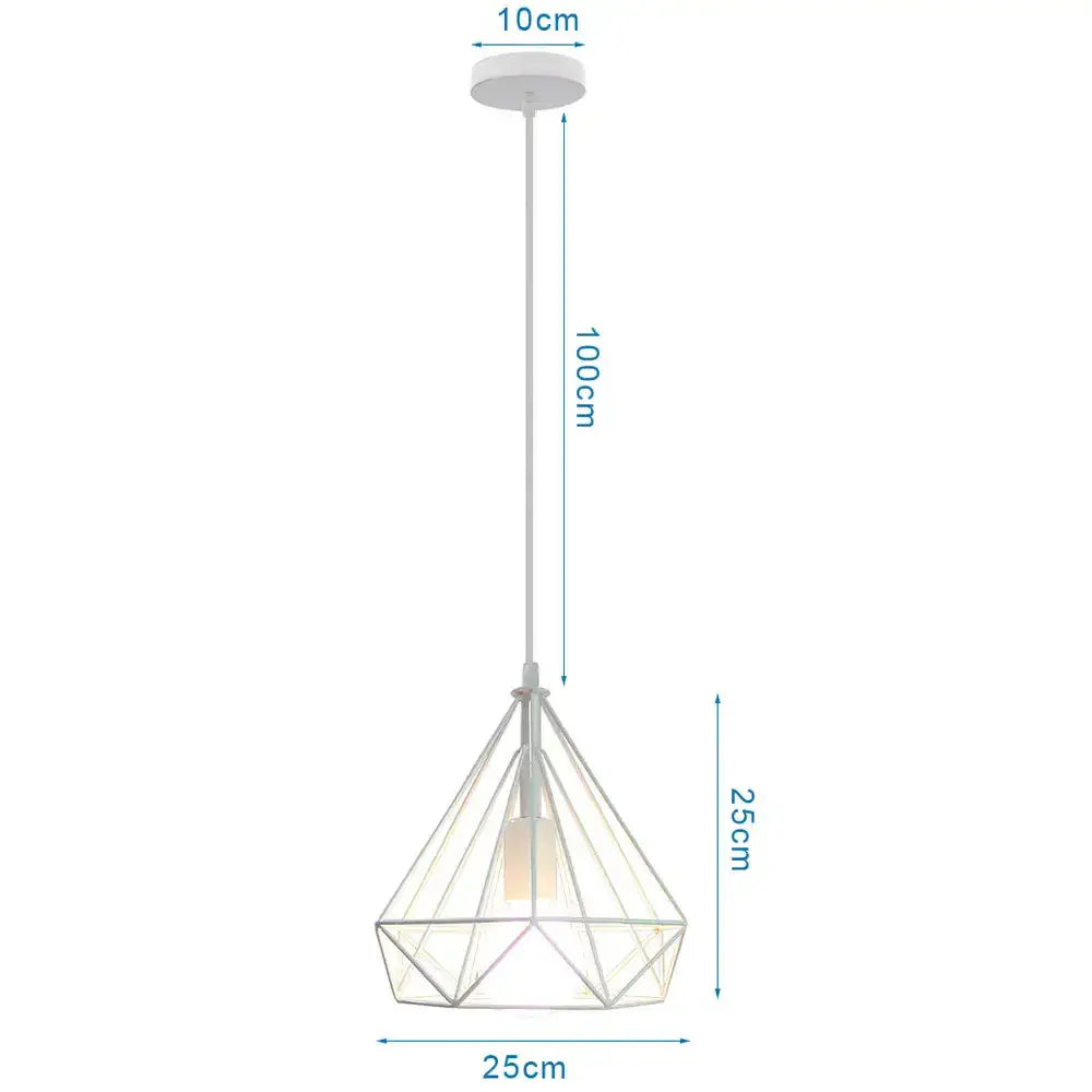White Metal Cage Pendant