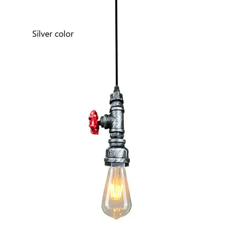 Black Red Pipe Chandelier