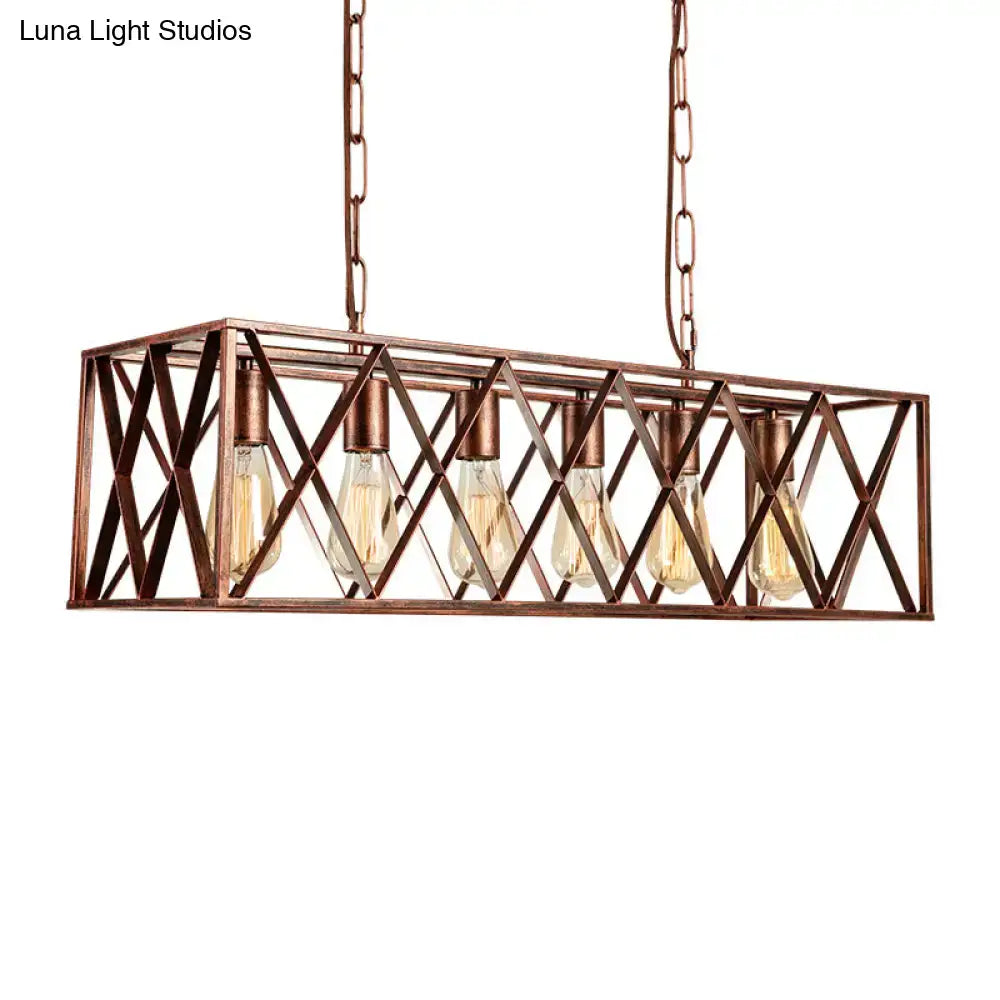 Copper Cross Dining Pendant