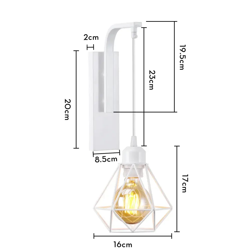 White Brass Geometric Sconce