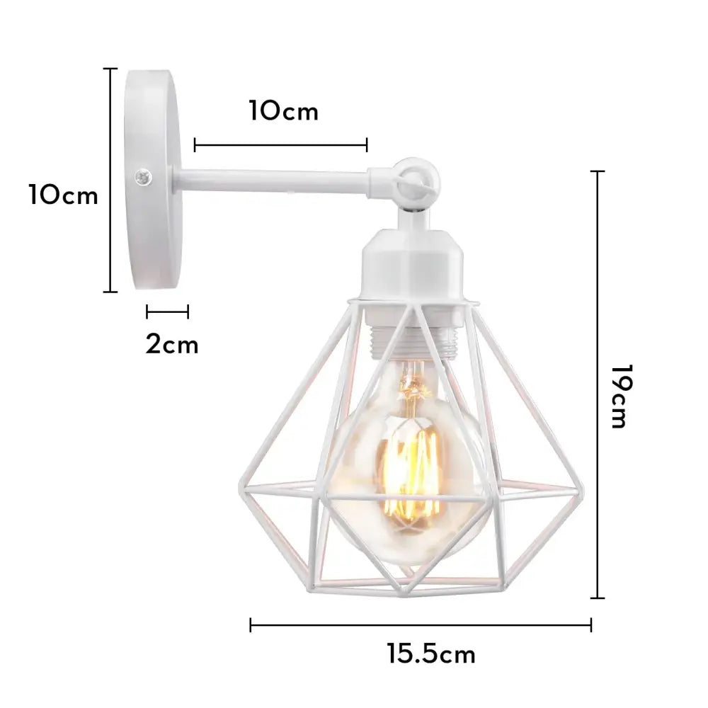 White Brass Geometric Sconce
