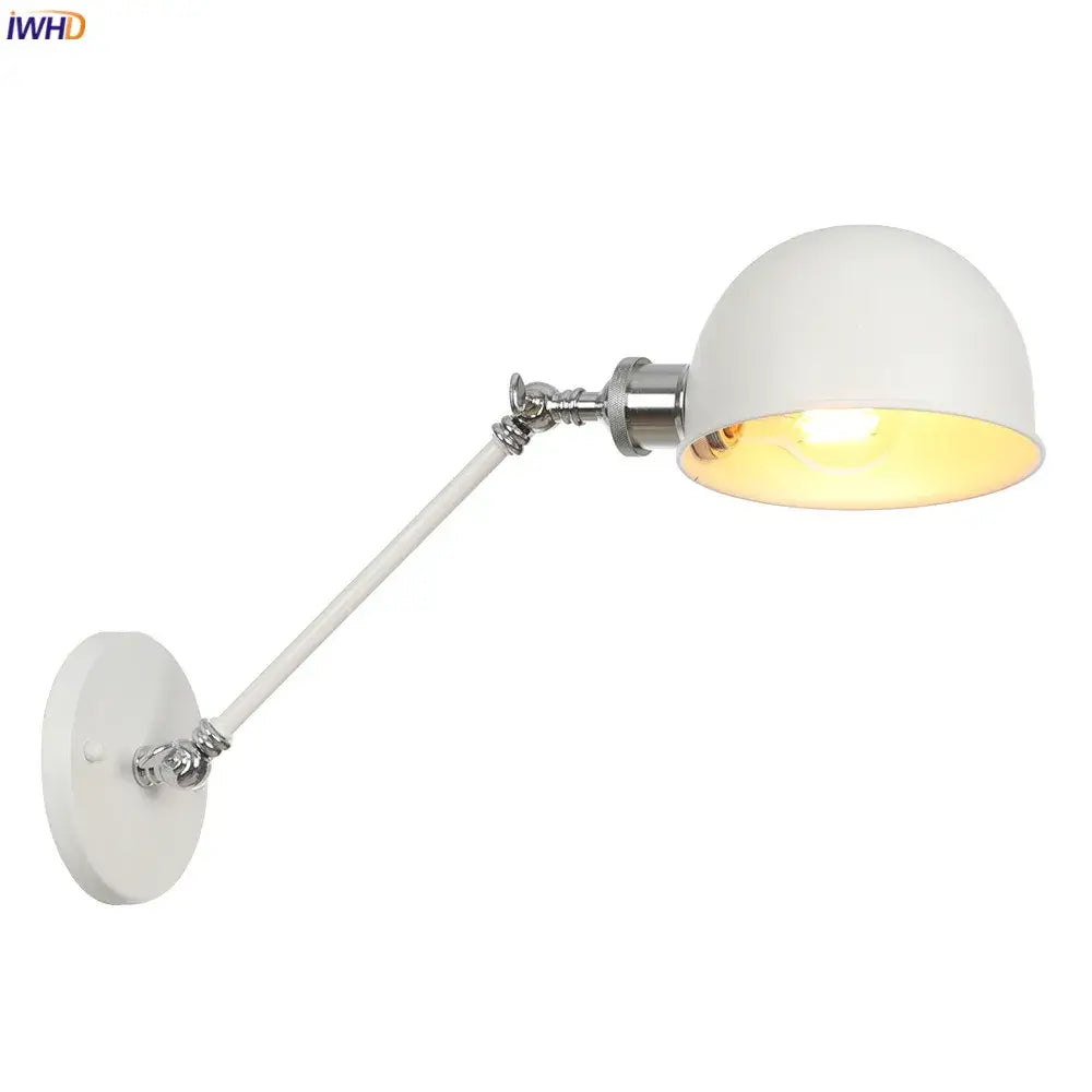 White Chrome Swing Arm Sconce