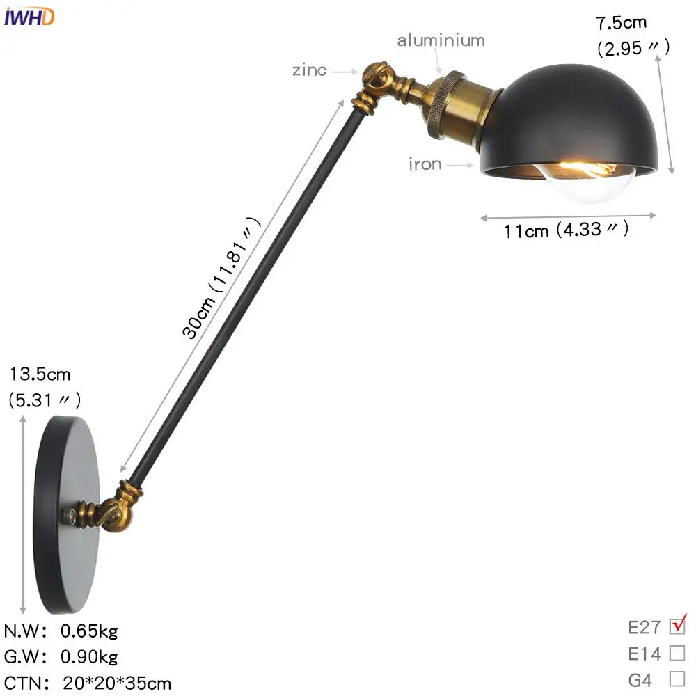 White Chrome Swing Arm Sconce