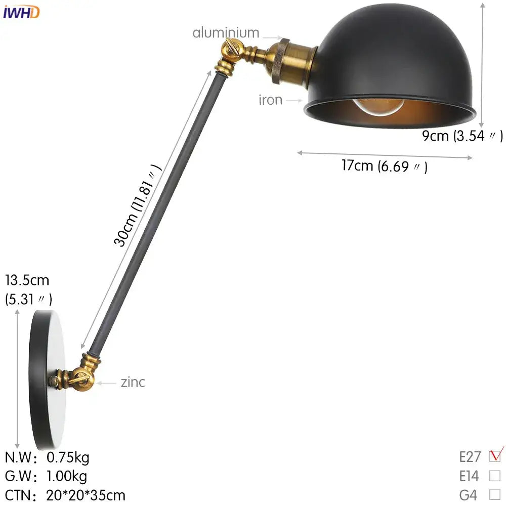 White Chrome Swing Arm Sconce
